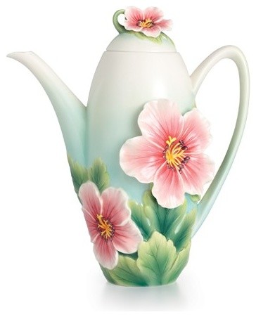 Geranium Garden Porcelain Teapot