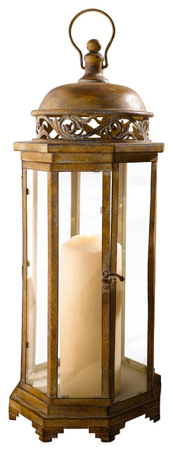 Large Metal Moroccan Hanging Candle Lantern Clear Gl Large Metal Moroccan Hanging Candle Lantern Clear Gl