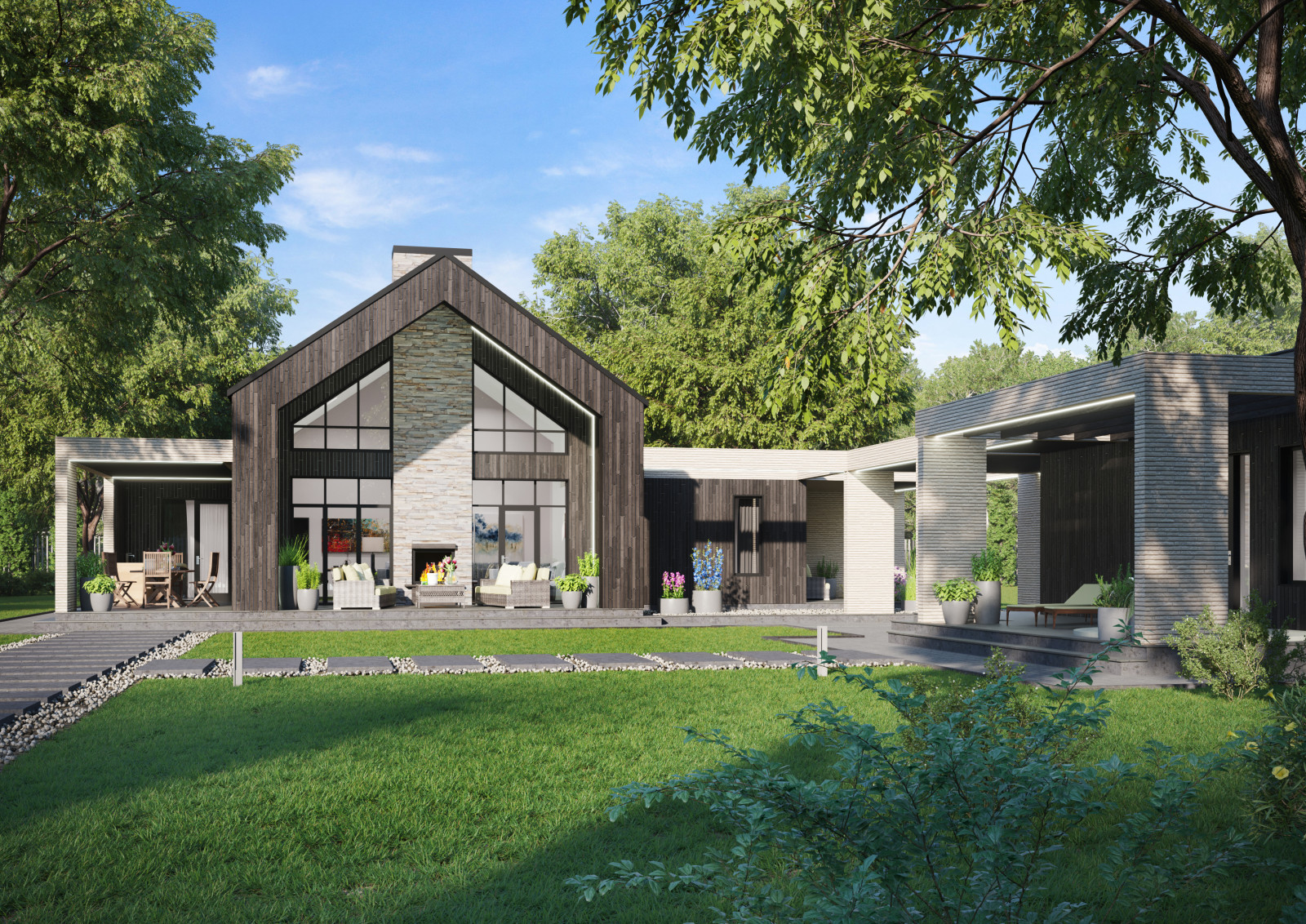 Частный дом с баней в Подмосковье