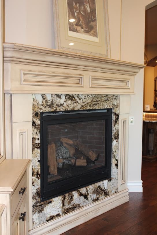 Home design - mid-sized transitional home design idea