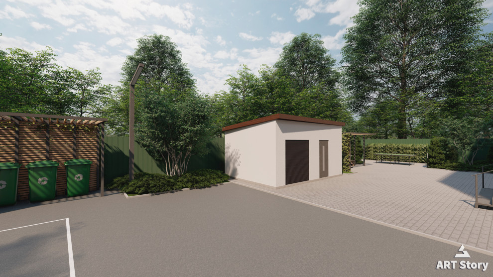 Ландшафтное проектирование на территории стоматологии в г.Можайск