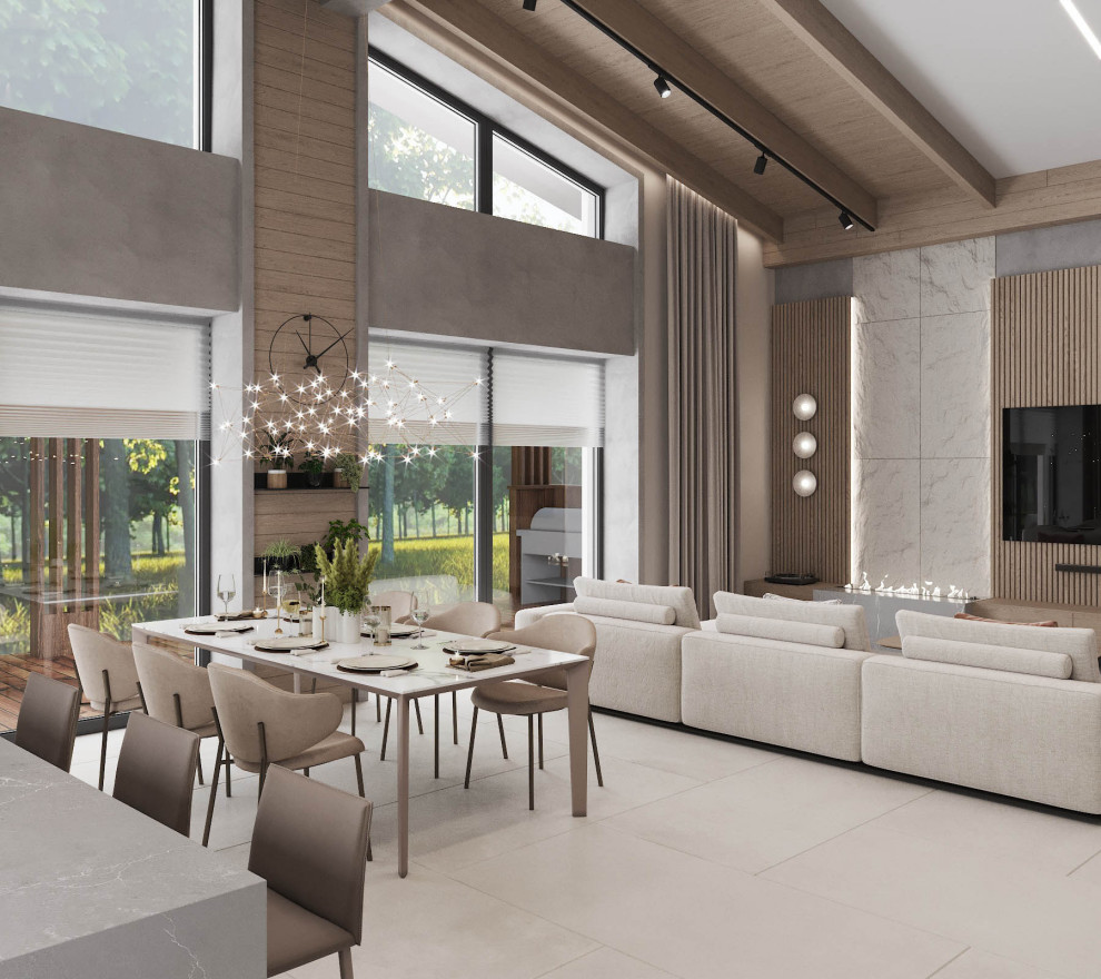 Загородный интерьер -гостиная, холл