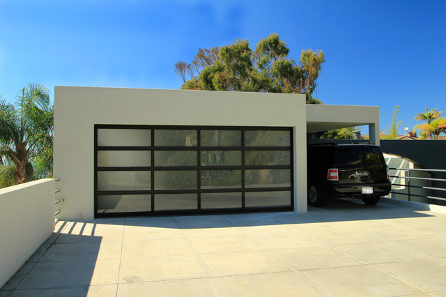 Glass Garage Doors Minimalistisch Hauser San Diego