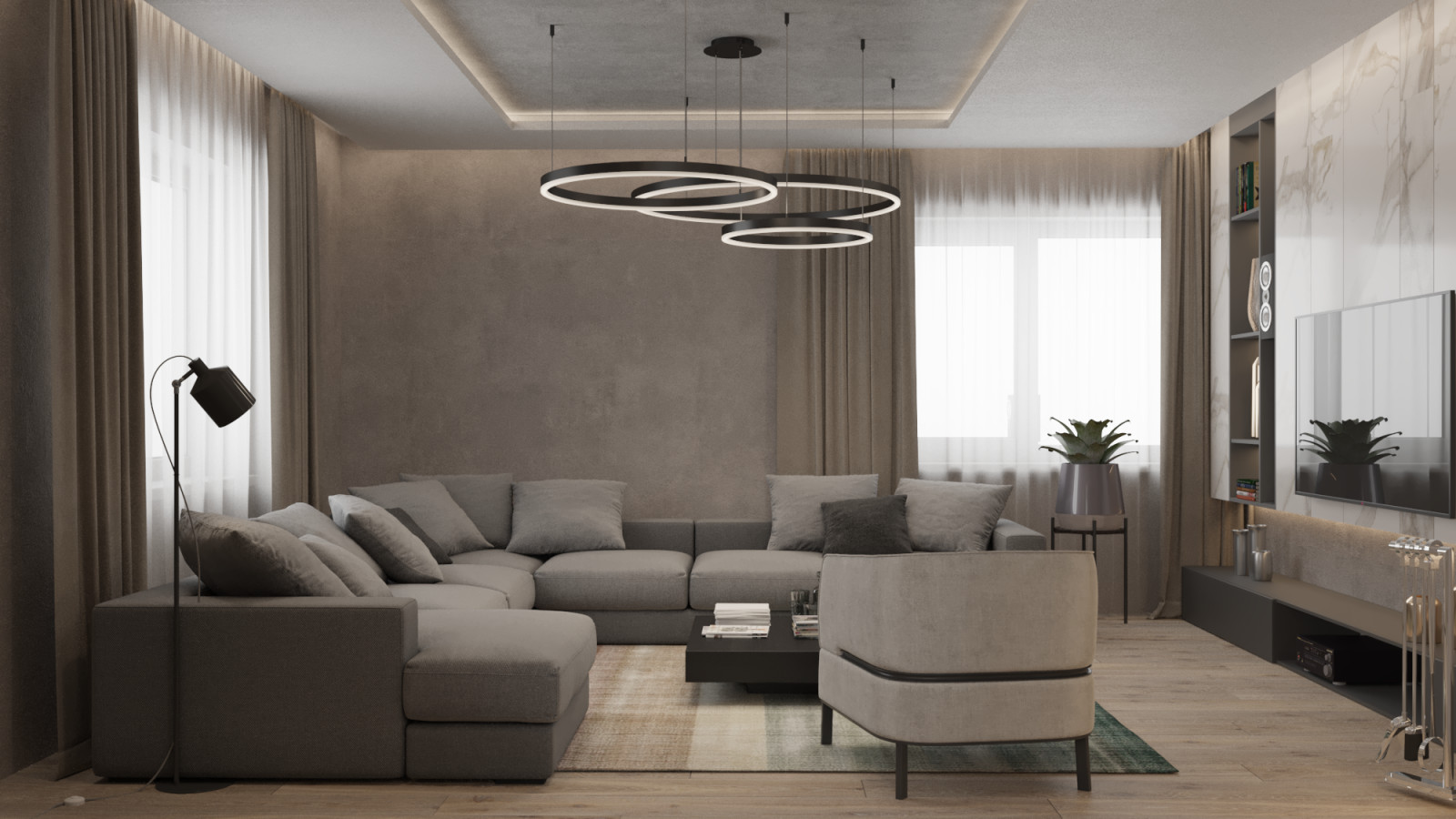 Семейные ценности. Кухня-Гостиная.