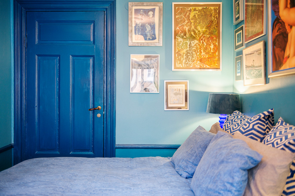 Eclectic bedroom in Stockholm.