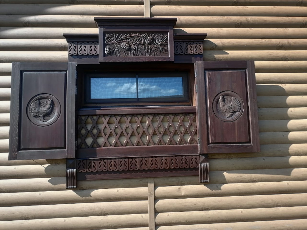 Оформление экстерьера дома охотника