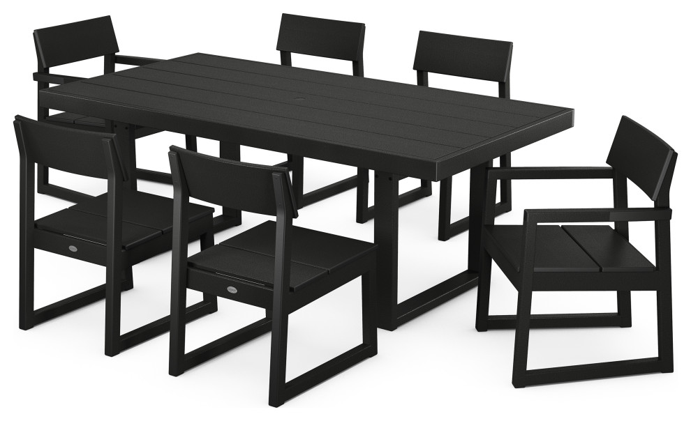 POLYWOOD EDGE 7Piece Dining Set  Transitional  Outdoor Dining Sets