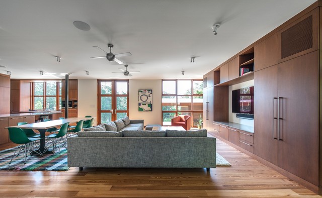 Hillside House midcentury-living-room