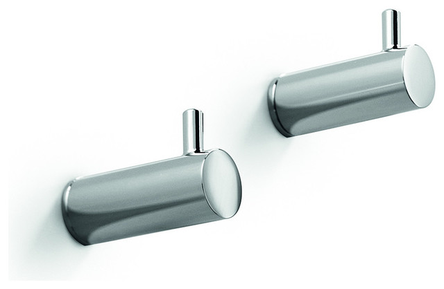 Contemporary Bathroom Hooks lb picola brass double towel hanger set of 2, chrome Contemporary Bathroom Hooks lb picola brass double towel hanger set of 2, chrome