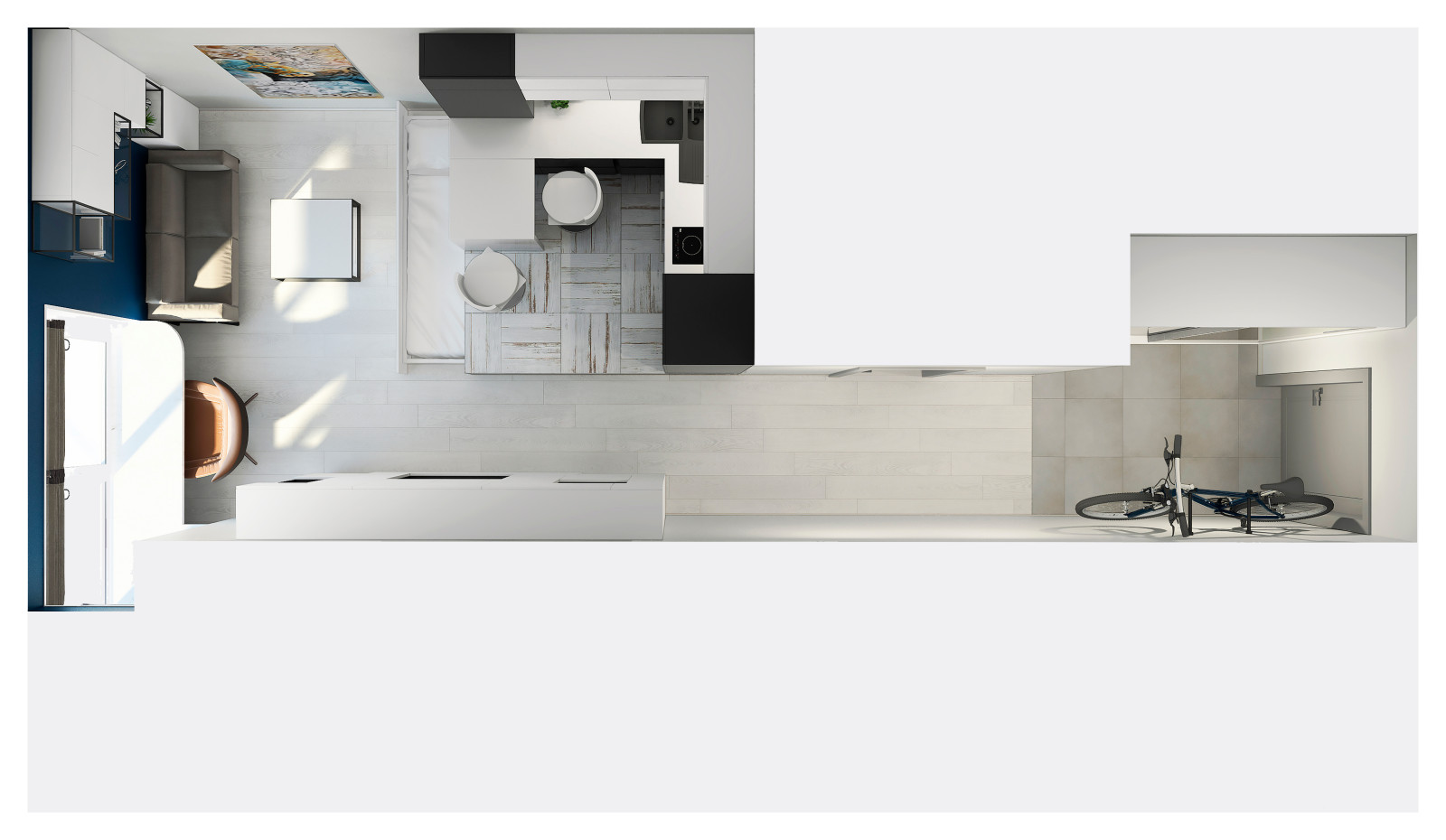 Дизайн квартиры для молодого парня ЖК"LUNA"