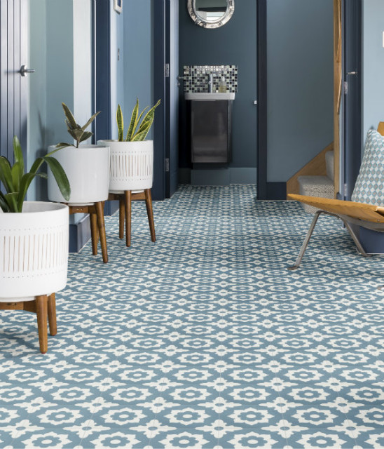 Encaustic Tiles amerikansk-craftsman-dagligstue