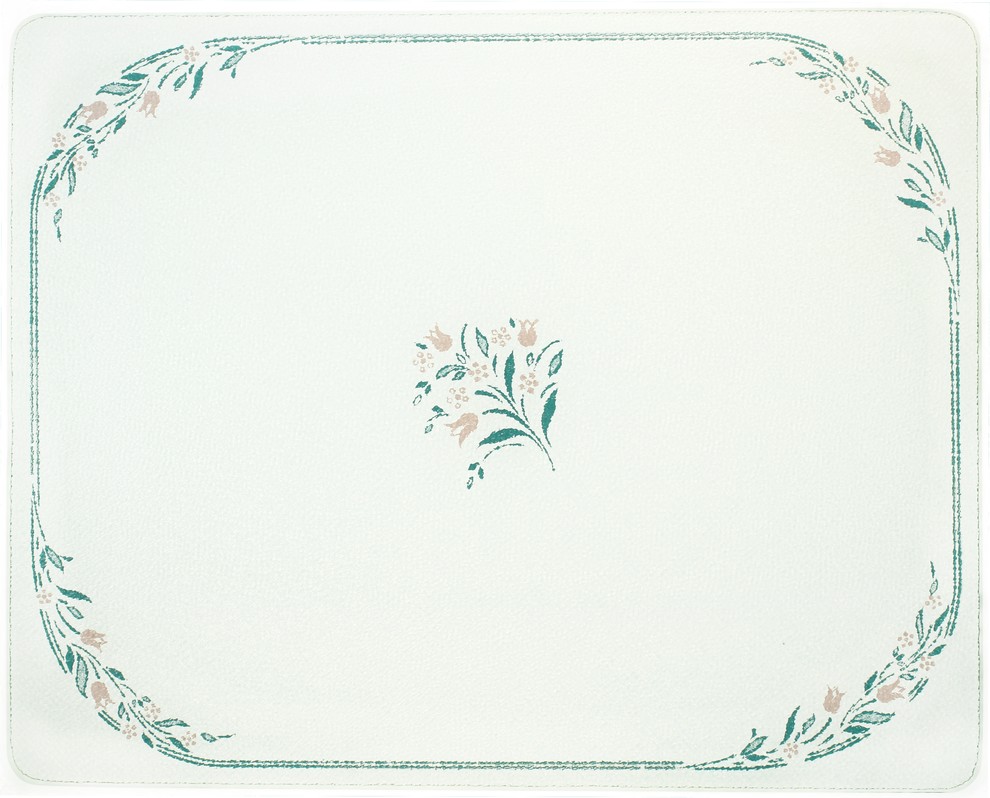 15"x12" Surface Saver Tempered Glass, Corelle Rosemarie