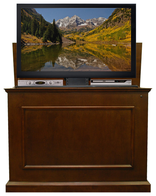 Elevate Espresso Finish Tv Lift Cabinet Traditional Elevate Espresso Finish Tv Lift Cabinet
