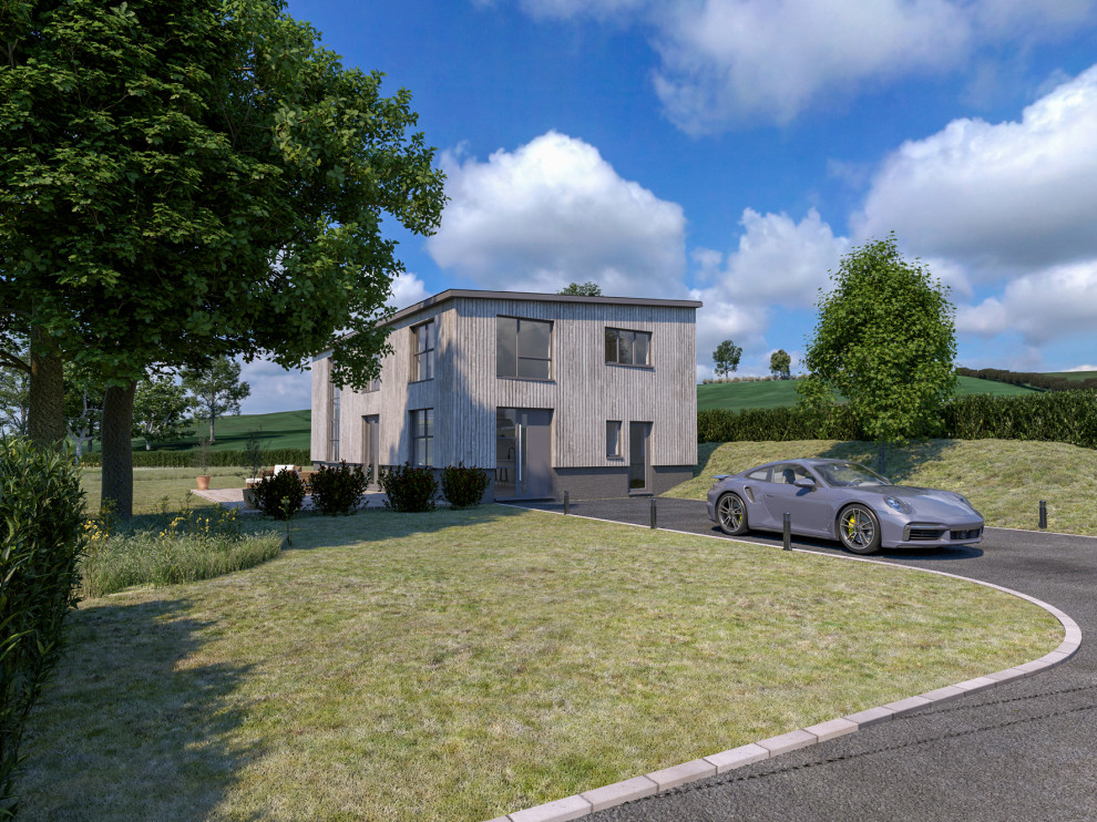 Example of a trendy home design design in Devon