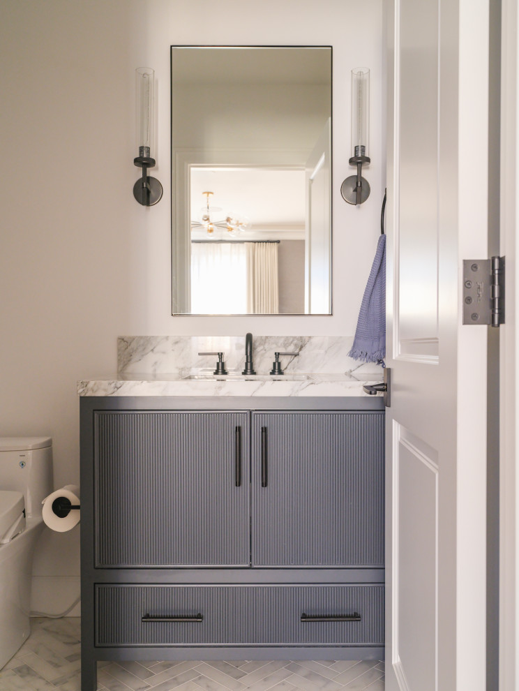 Project One Ford Road - Transitional - Powder Room - Orange County - by ...