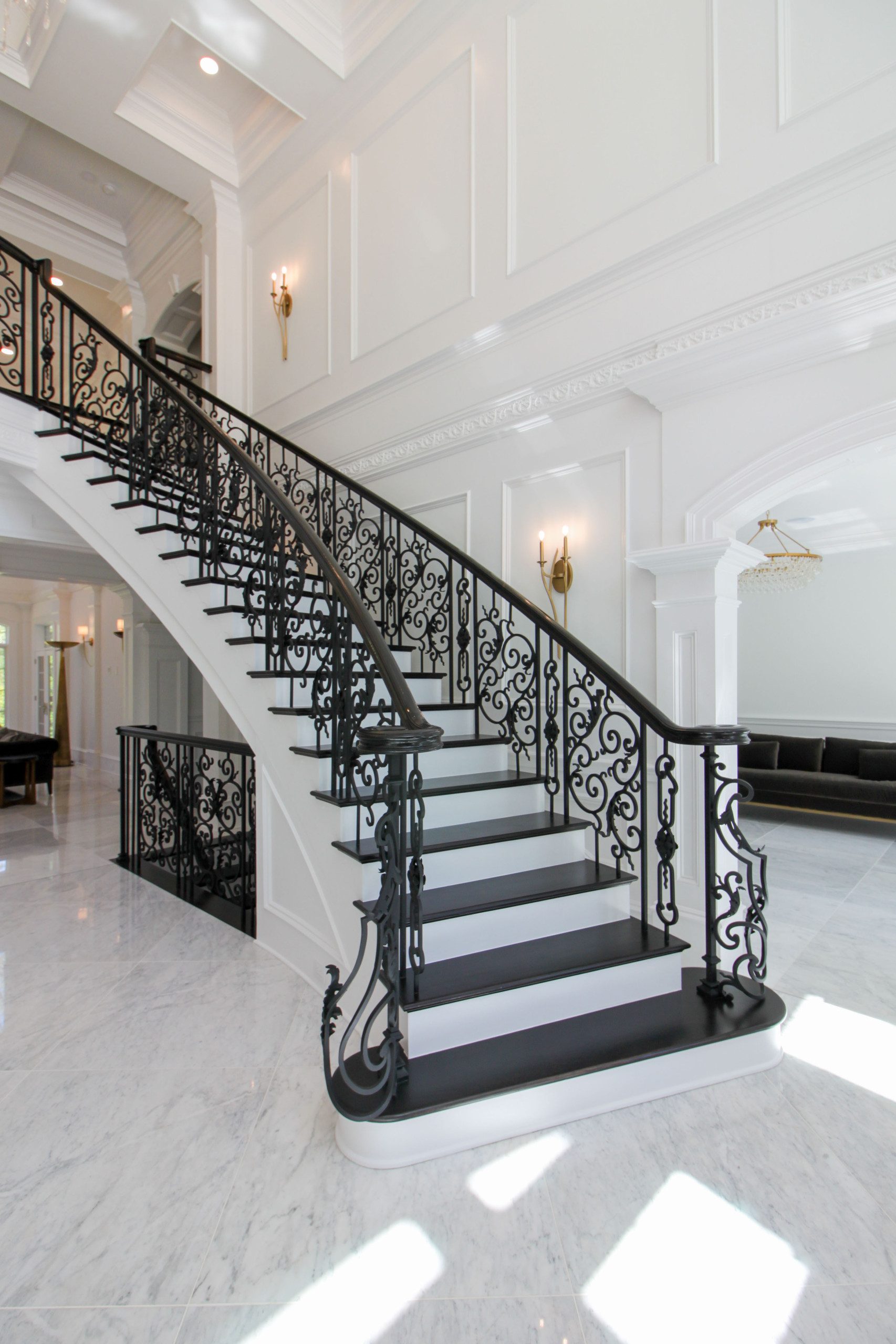92_Grand Double Staircase in Exquisite Custom Home, Great Falls VA 22066