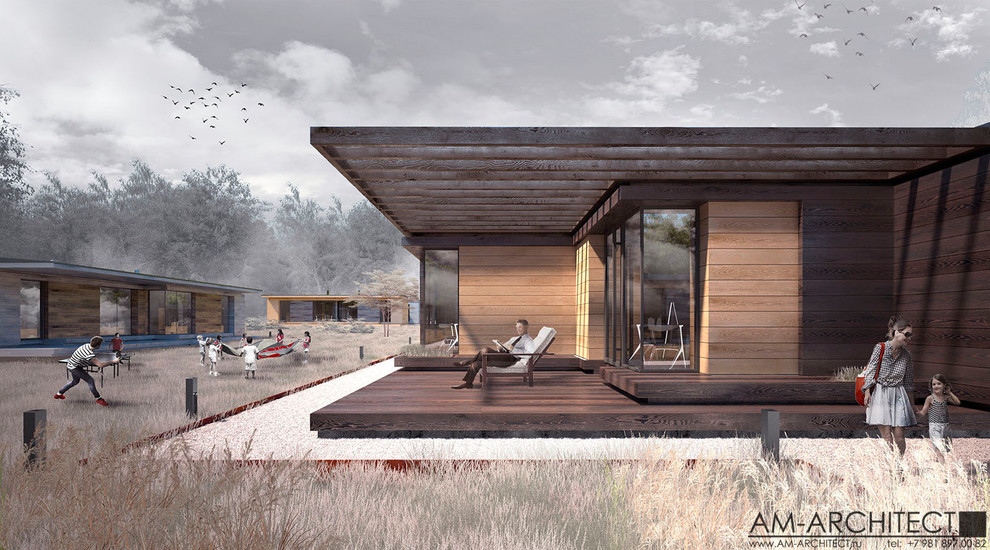 МОДУЛЬНЫЙ ЖИЛОЙ ДОМ "L-BOX" ДЛЯ ЭКОПАРКА "ЯСНО ПОЛЕ"