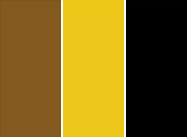 Combina marrón, amarillo y negro para tener un salón más cálido