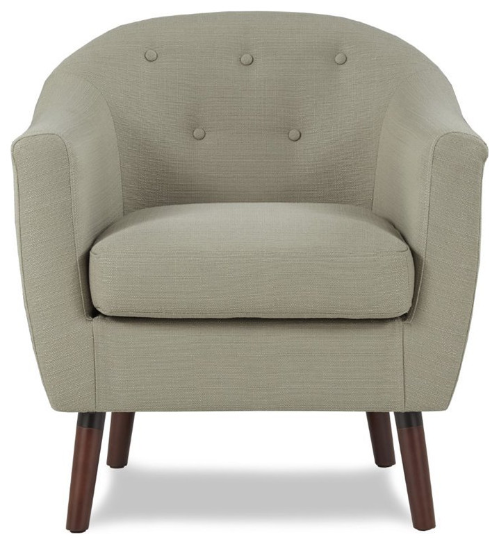 Pemberly Row Upholstered Accent Chair in Beige