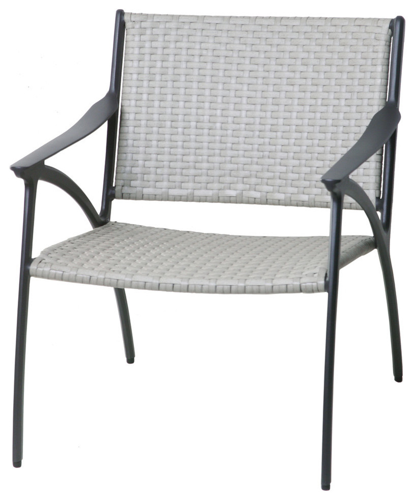 safavieh ozark 4 piece outdoor set on Amari Woven Lounge Chairs Set Of 2 Carbon Mist Woven Contemporary Outdoor Lounge Chairs By Gensun Houzz