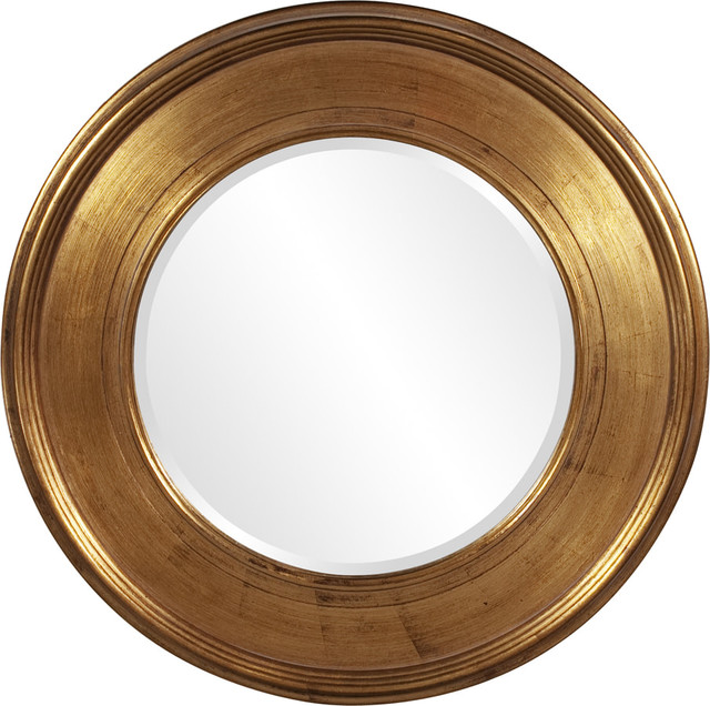 Valor Round Gold Mirror Traditional Wall Mirrors by HedgeApple Houzz
