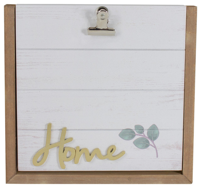 Photo Clip "Home" Frame with Hinge Design Table Top Decor 8.5"