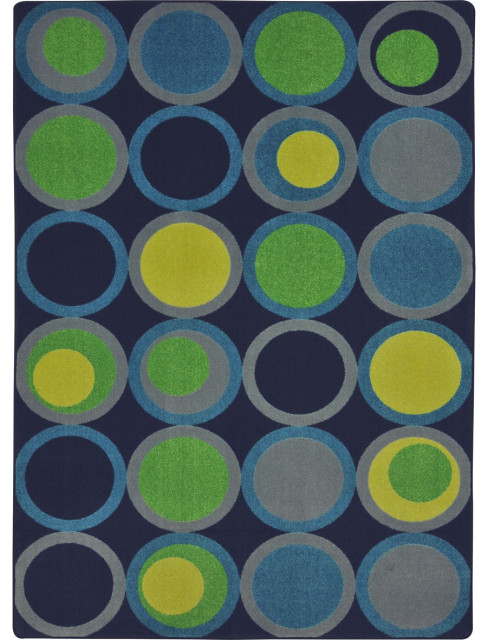 Circle Back 7'8" x 10'9" area rug, color Navy