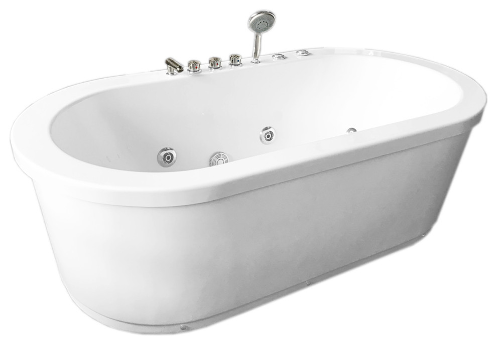 Whirlpool Freestanding Bathtub white hot tub Rio Contemporary