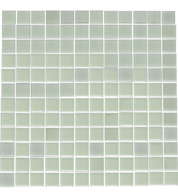 Iridescent White Glow The Dark Recycled Glass Tile Green Iridescent White Glow The Dark Recycled Glass Tile Green Contemporary Mosaic By Susan Jablon Mosaics