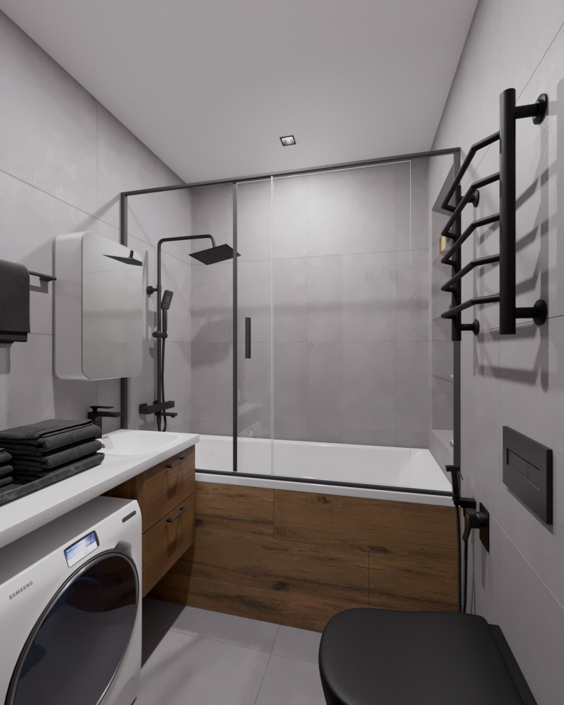 Современный функциональный интерьер 1 комнатной квартиры.