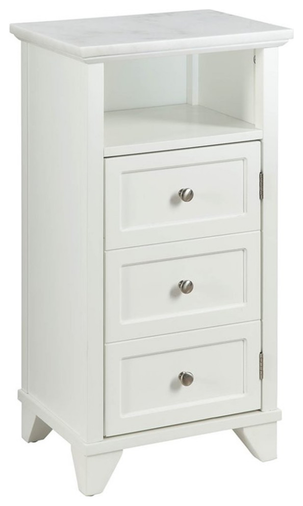 ACME Sherlock Marble Top Floor White Transitional Bathroom