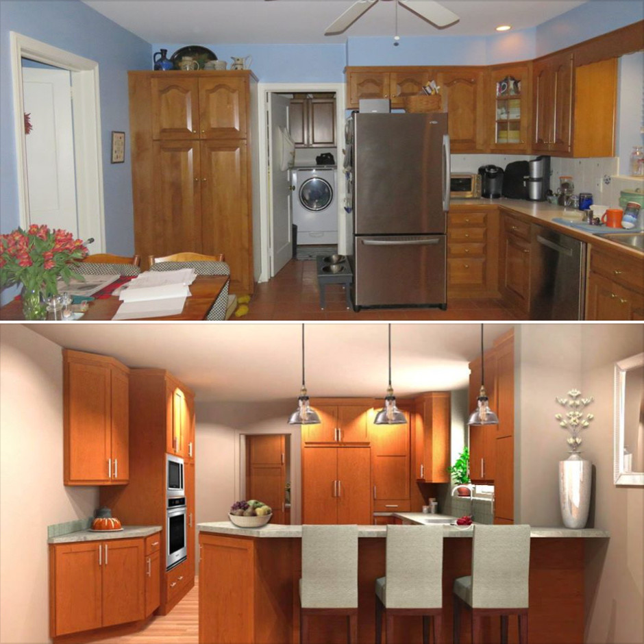 A before and concept of a new kitchen remodel!