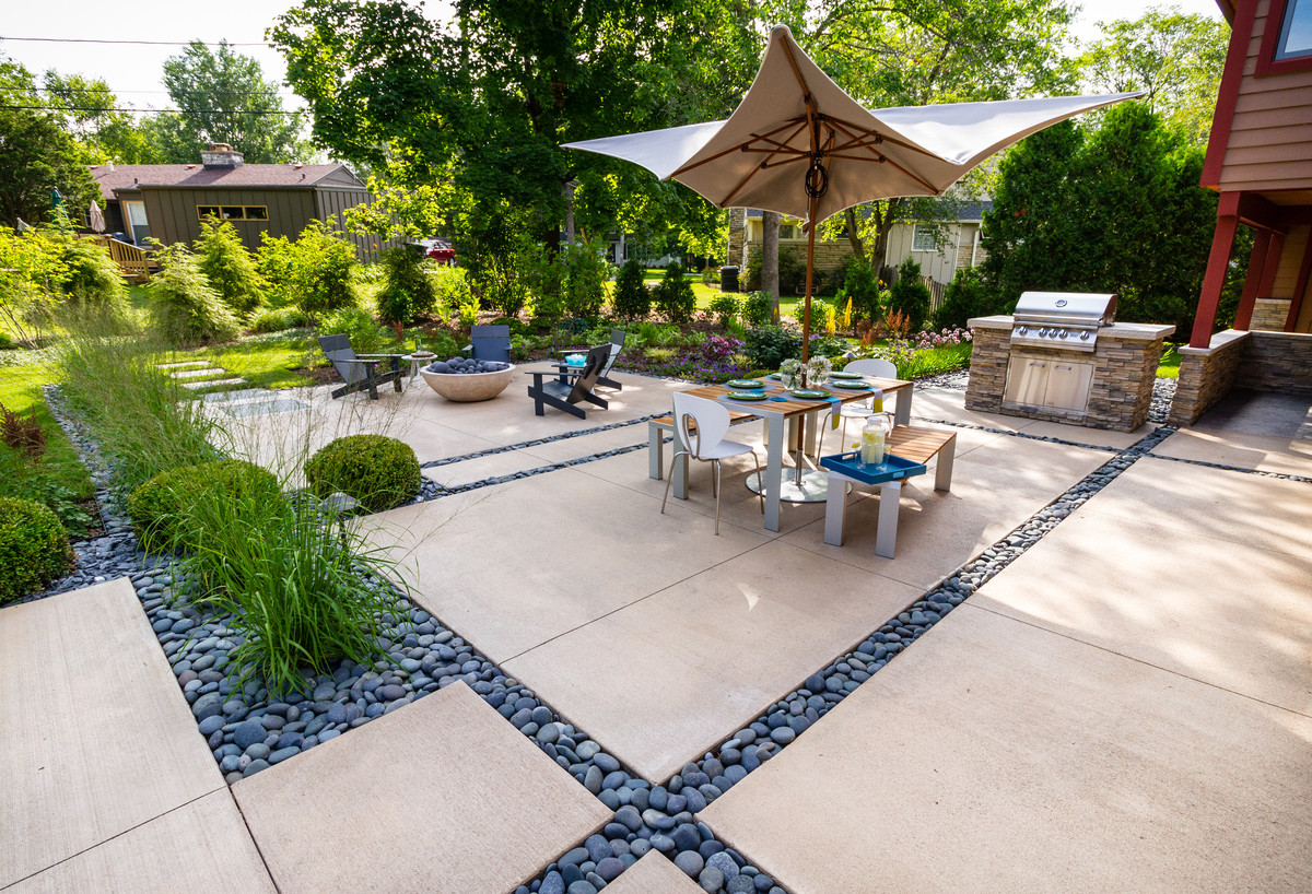 Mid-Century Vibe Concrete Patio - Bayside