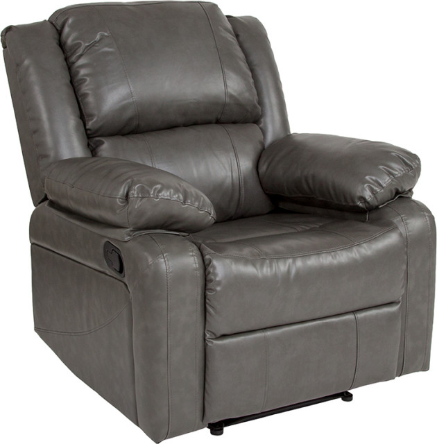 Brown Leather Recliner Contemporary Kitchen And Dining Furniture