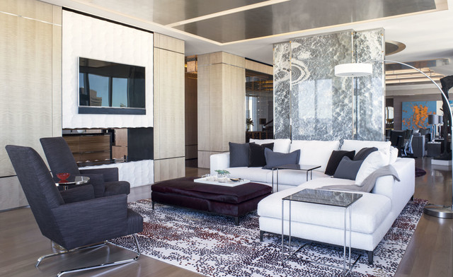 Millenium Tower Penthouse contemporary-vardagsrum