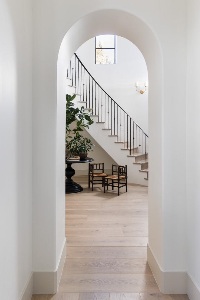 Inspiration for a mediterranean hallway remodel in Orange County