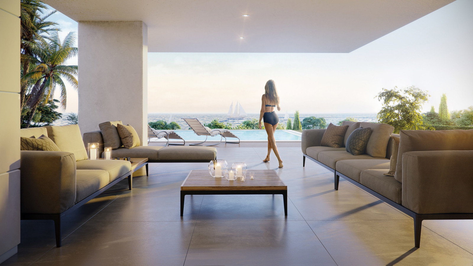 Двухэтажный дом в современном стилем