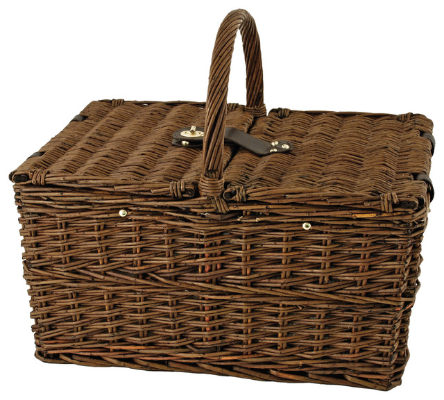 Seaside Cape Cod Wicker Picnic Basket Tropical Picnic Baskets by