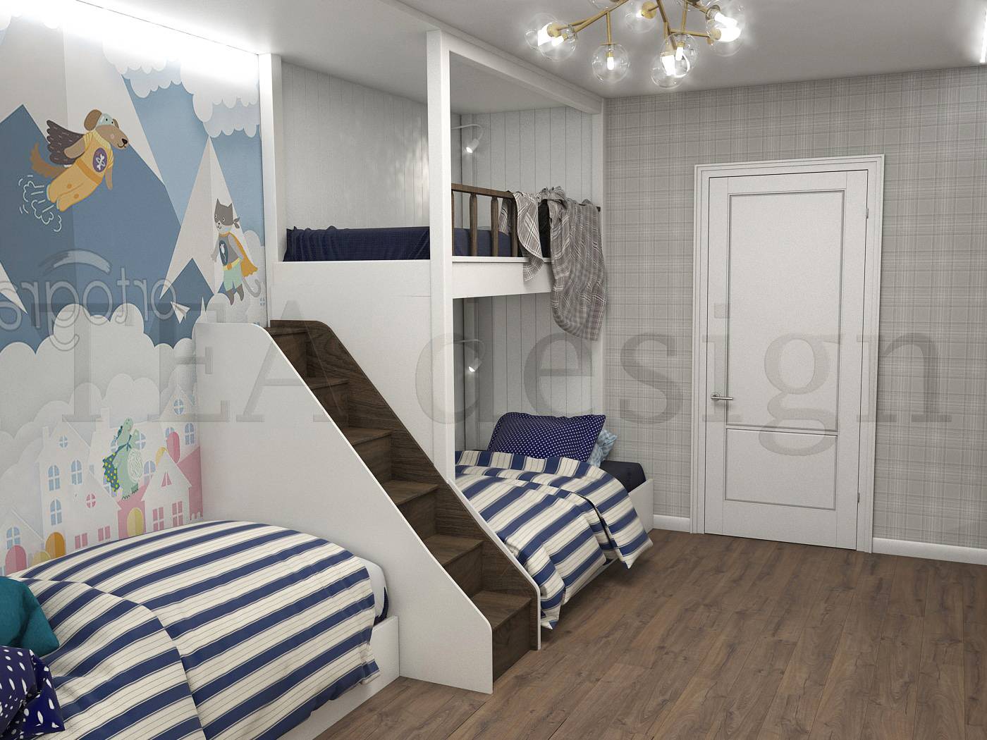 Детская для 3-х мальчиков