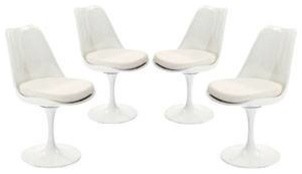 Lippa Dining Side Chair Set of 4 in White