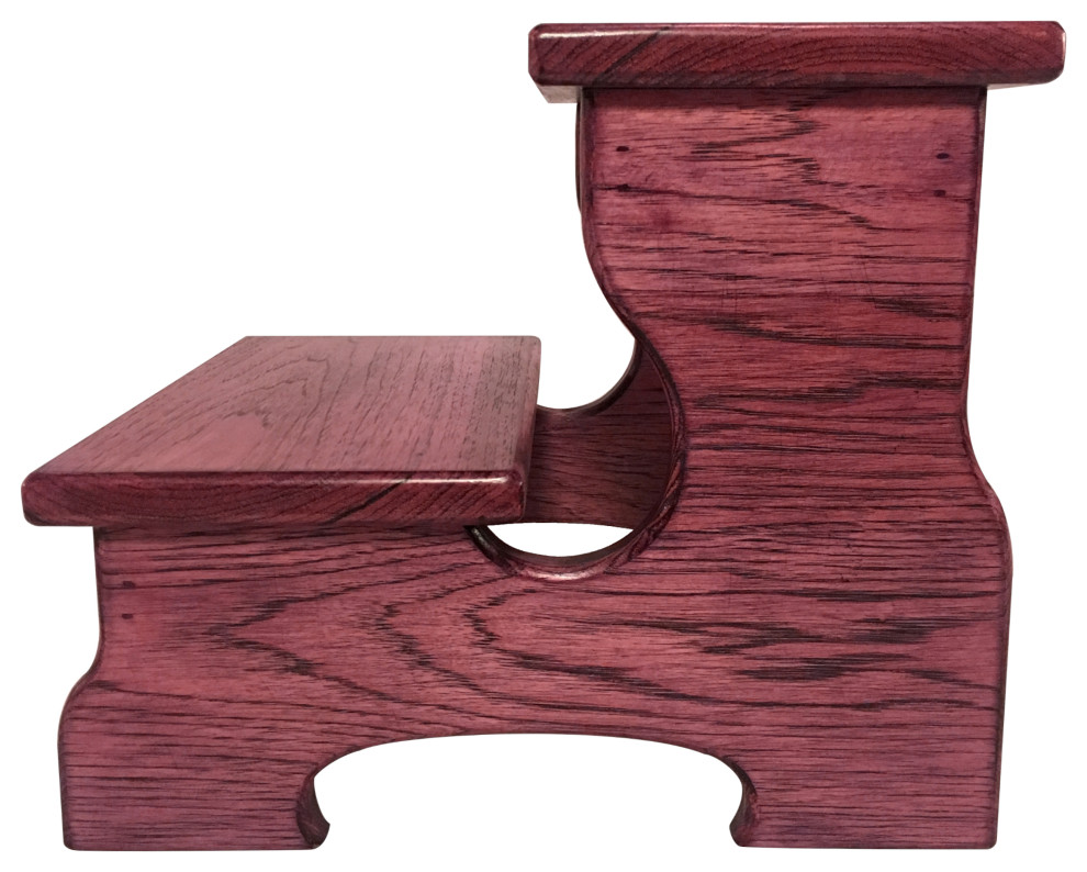 Two Step Stool Wood 20” Long Handicapped Elderly Custom Handmade