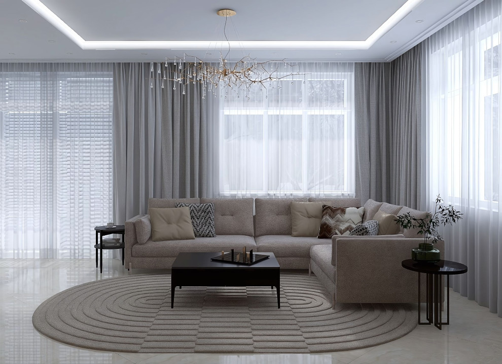 Кухня-гостиная в частном доме