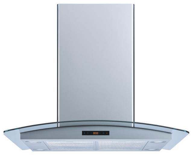 Winflo Convertible Island Range Hood, 475 CFM, 30" Contemporary