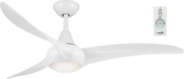 Minka Aire Light Wave 52 Ceiling Fan With Remote Control White Minka Aire Light Wave 52 Ceiling Fan