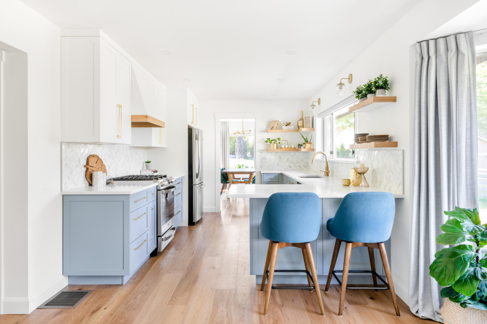 Inspiration for a transitional galley kitchen remodel