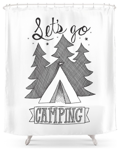 Let's Go Camping Shower Curtain - Contemporary - Shower Curtains ...