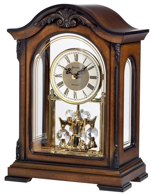 Bulova Durant Mantel Clock Traditional Desk And Mantel Clocks