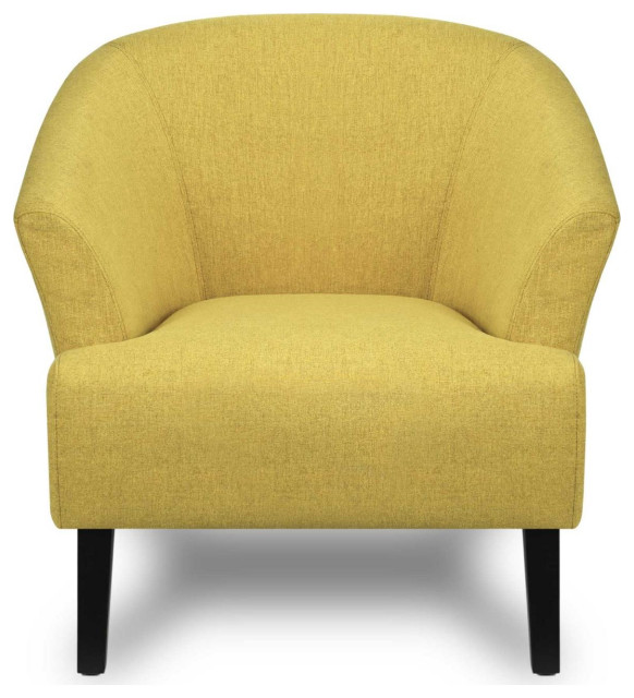 Cozyaire Cali Mustard Yellow Accent Chair CZAFB001YEL Contemporary