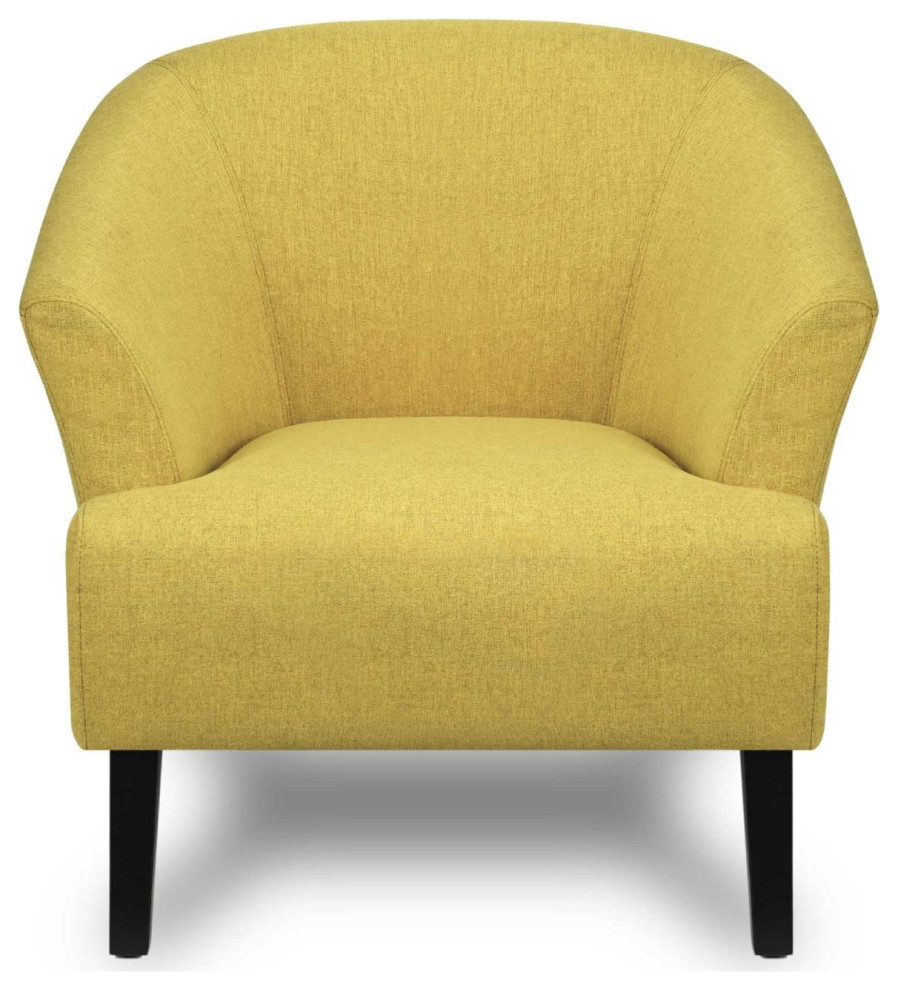 Cozyaire Cali Mustard Yellow Accent Chair CZAFB001YEL Contemporary