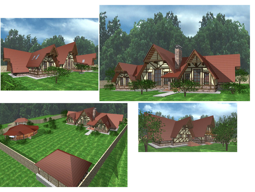 Эскизные проекты коттеджей в Свердловской области